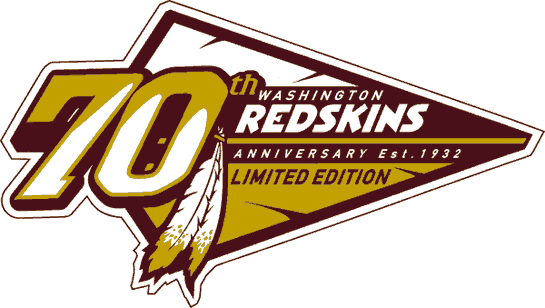 Washington Redskins 2002 Anniversary Logo iron on paper